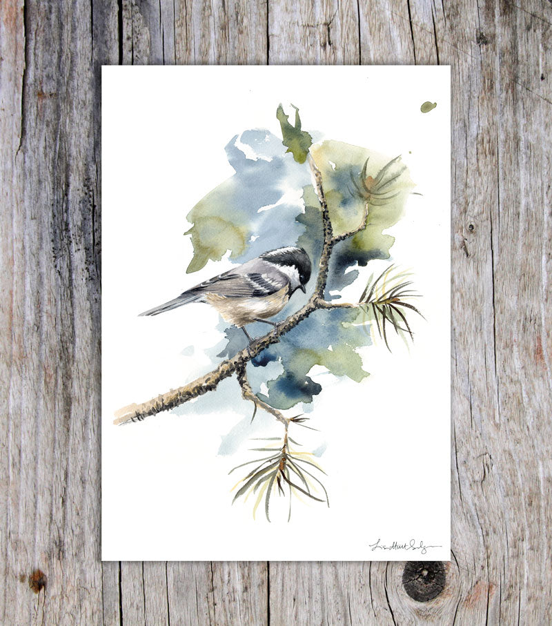 Coal tit A5 card