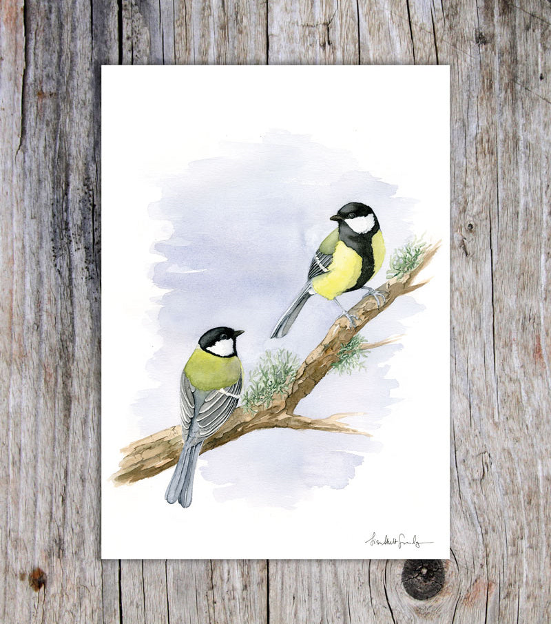 Great Tit A5 card