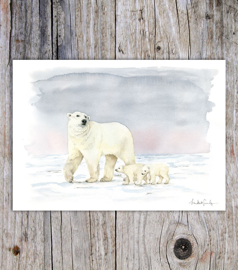 Polar bear A5 card