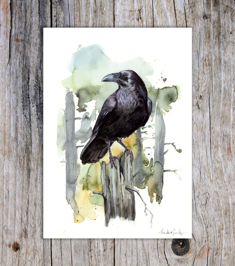 Raven art card